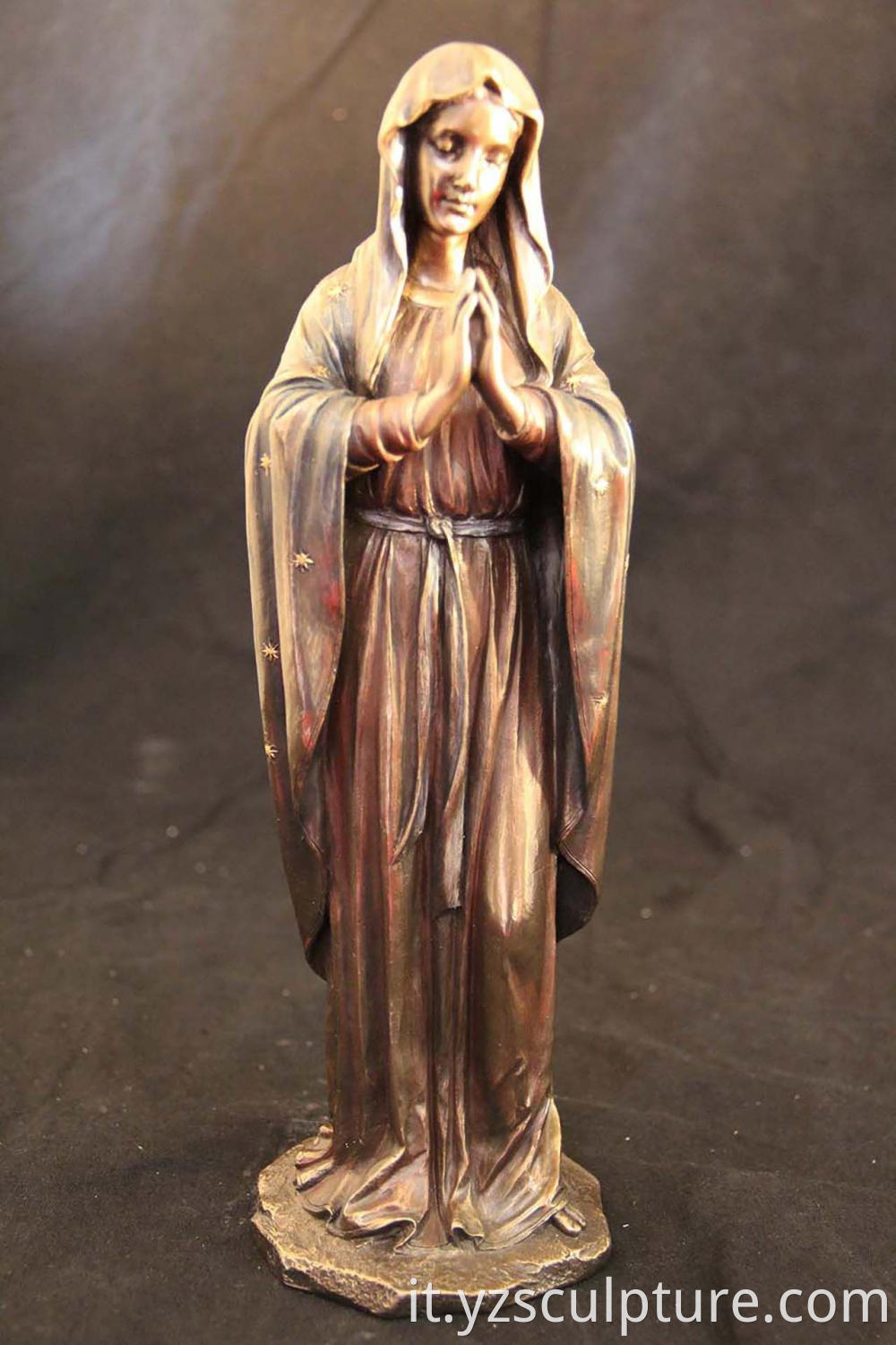 bronze virgin Mary Statue